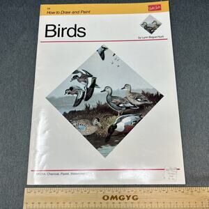 1989 Vintage How To Draw & Paint Birds Lynn Bogue Hunt Walter Foster Art Book